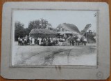 Foto pe carton, Tractor universal, Casa unde se treiera, batoza de grau, Ghita Gheorghe - Tirca, 10 August 1933