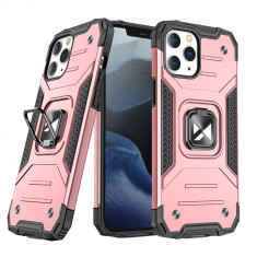 Husa Wozinsky Ring Armor Kickstand Tough Rugged Cover Pentru IPhone 13 Pro Trandafir 9111201944657