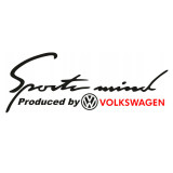 Sticker auto Sport Mind Volkswagen, negru/rosu, Palmonix