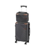 TraveLux Urban III gurul&oacute;s bőr&ouml;nd szett fekete