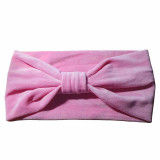 Bentita elastica din catifea roz