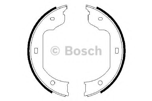 Set saboti frana, frana de mana BMW X3 (E83) (2004 - 2011) BOSCH 0 986 487 625