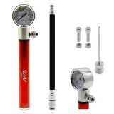 Cumpara ieftin Pompă manuală cu manometru pentru trotineta / bicicleta electrică, EWAP-006, roșu | Motorevolution