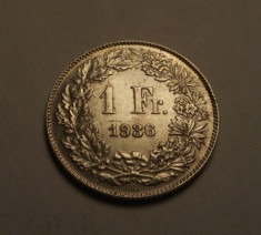 Elvetia 1 Franc 1936 UNC foto