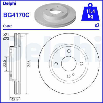DELPHI BG4170C Disc frana foto