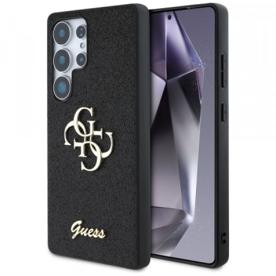 Husa pentru Samsung Galaxy S25 Ultra S938, Guess, Glitter Big 4G Script, Neagra foto