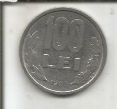 No(1) moneda-ROMANIA-100 Lei 1992
