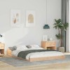 VidaXL Cadru de pat Maro 140 x 190 cm Lemn masiv de pin 873319