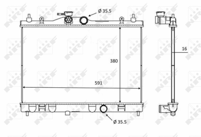 NRF 58236 Radiator, racire motor