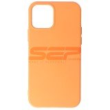 Husa Silicon Portocalie iPhone 12 - Calitate Premium, High Copy