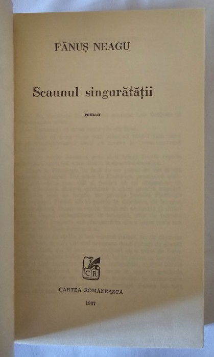 Scaunul singuratatii