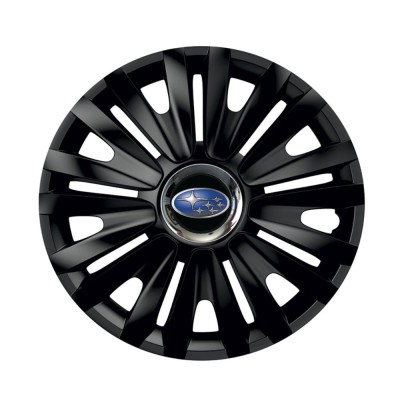 Set 4 capace roti Negre Cu Inel Cromat Royal R15 Compatibil Cu Subaru foto