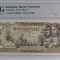 100 lei August 1947 PMG64 UNC bancnota gradata
