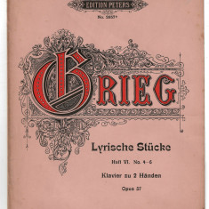 Partitura muzicala Grieg - Lyrische Stucke Heft VI no. 4-6 op. 57