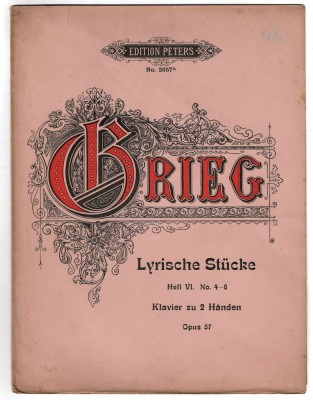 Partitura muzicala Grieg - Lyrische Stucke Heft VI no. 4-6 op. 57 foto