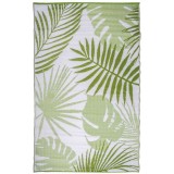 Cumpara ieftin Covor exterior grădină Esschert Design, 241x152 cm, reversibil, polipropilenă, impermeabil, model frunze junglă, verde/alb
