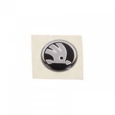 Emblema logo model nou sigla cheie auto Skoda argintiu-negru