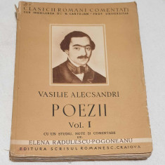 Carte veche NUMEROTATA de Colectie anul 1940 - POEZII Vol 1 - Vasile Alecsandri