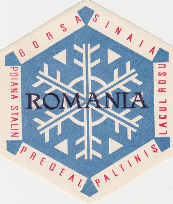 Romania RSR Fluturas publicitar Borsa Sinaia Lacul Rosu Paltinis Predeal Poiana Stalin turism