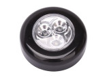 Lumină LED de Contact cu Baterie, 3 LED-uri, Autocolant, 7cm x 2cm, Lumină Rece, Negru, Verk Group