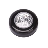 Lumină LED de Contact cu Baterie, 3 LED-uri, Autocolant, 7cm x 2cm, Lumină Rece, Negru