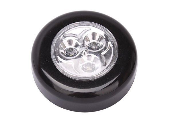 Lumină LED de Contact cu Baterie, 3 LED-uri, Autocolant, 7cm x 2cm, Lumină Rece, Negru