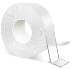 Banda dublu adeziva puternica cu Tehnologie Nano, TopBazar&reg;, Lungime 3m, Grosime 2mm, Latime 3 cm, Transparenta, Siliconica, Rezistenta la apa, Reutil