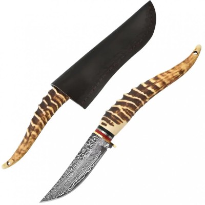 Cutit de vanatoare si supravietuire Foxter, model corn, 24 cm, husa inclusa foto