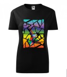 Tricou Personalizat cu Design Geometric de Cerb Colorat - Arta Moderna si Stil Unic