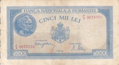 ROMANIA 5.000 lei 2 mai 1944 VF/VF+!!!