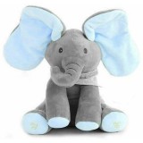 Elefant interactiv din plus care vorbeste, canta si flutura urechile, Oem