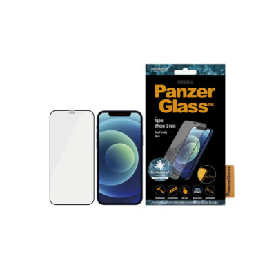 Folie Sticla Panzer pentru iPhone 12 Mini Negru foto