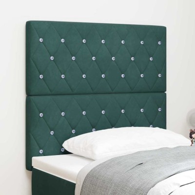 vidaXL Tăblie din Catifea Argyle Manual Verde &amp;icirc;nchis 100 cm Catifea 3337755 foto