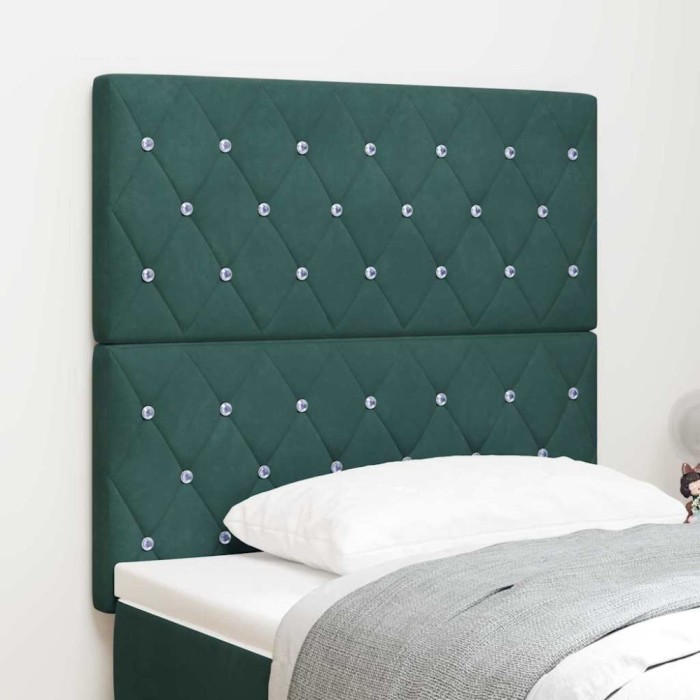 vidaXL Tăblie din Catifea Argyle Manual Verde &icirc;nchis 100 cm Catifea 3337755