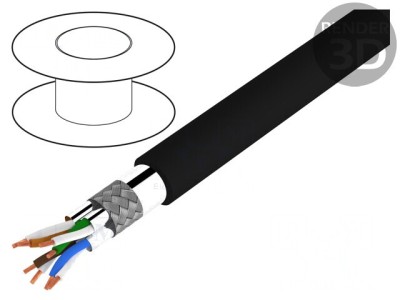 Cablu de Rețea ETHERLINE&amp;reg; LAN 1000 S/FTP 4x2x23AWG Cu PE foto