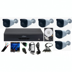 Kit supraveghere video 6 camere Rovision 5MP Starlight Full Color 40m ,Microfon, Dvr Dahua 8 canale SafetyGuard Surveillance foto