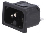 Conector alimentare AC soclu tată 10A 250VAC IEC 60320