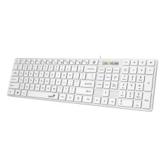 TASTATURA GENIUS USB, multimedia, 104 taste + 12 taste multimedia, alb, &quot;SlimStar 126&quot; &quot;31310017408&quot; (timbru verde 0.8 lei)
