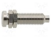 Conector banană 4mm soclu pe panou DONAU ELEKTRONIK &icirc;nşurubare 8mm