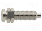 Conector banană 4mm soclu pe panou DONAU ELEKTRONIK &icirc;nşurubare 8mm