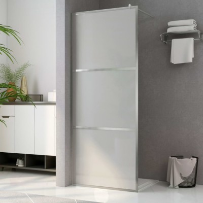 vidaXL Paravan de duș walk-in, 90 x 195 cm, sticlă ESG mată 146646 foto