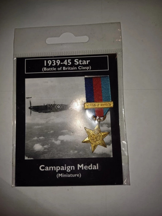 O frumoasa miniatura (replica recenta) &quot;Star 1939-45 / Battle of Britain Clasp&quot;