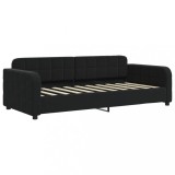 Cumpara ieftin Pat de zi, negru, 90x190 cm, catifea