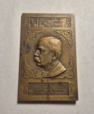 Placheta Ioan Lahovari 1907 Ministru al Agriculturii, industriei, comerțului