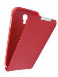 Husa flip TelOne Slim Iron rosie pentru Samsung Galaxy S4 i9500/i9505/i9506/i9515 (Value Edition), Cu clapeta, Piele Ecologica