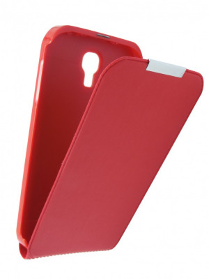 Husa flip TelOne Slim Iron rosie pentru Samsung Galaxy S4 i9500/i9505/i9506/i9515 (Value Edition) foto