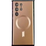 Husa de protectie Flippy, cu incarcare Wireless, Tehnologie Magsafe, pentru Samsung Galaxy S23 , Rose Gold