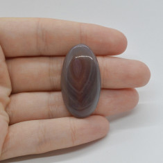 Cabochon agat botswana portocaliu 36x19x6mm c9