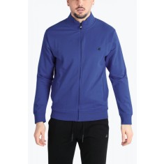 Bluza barbati cu fermoar si maneca lunga albastru, 2XL