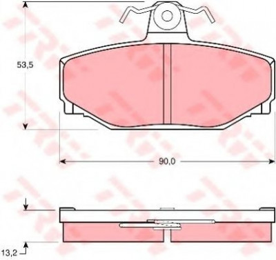 Set placute frana,frana disc VOLVO V70 I (LV) (1996 - 2000) TRW GDB442 foto